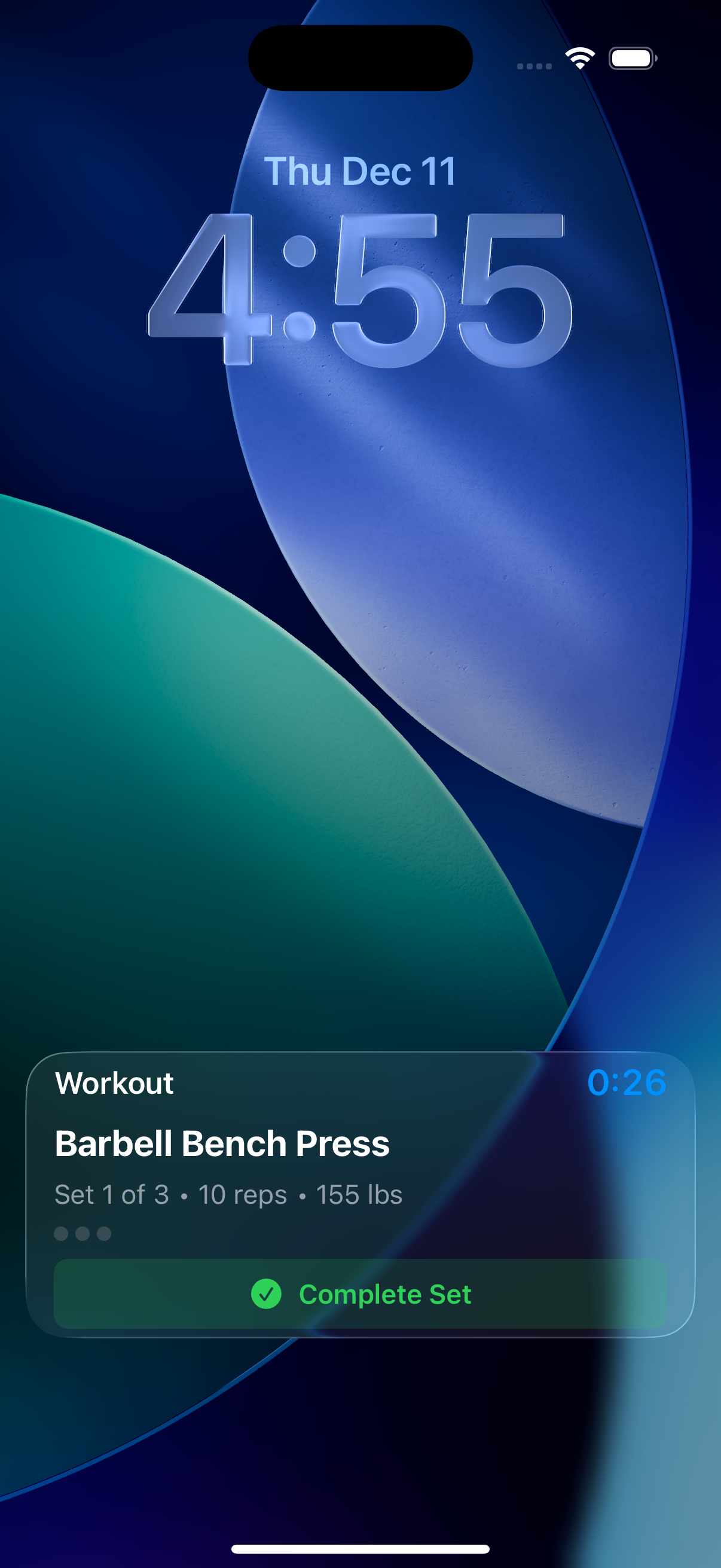Live Activity on lock screen