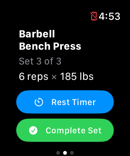 Apple Watch workout tracking